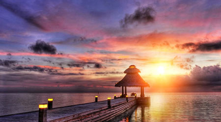 تماشای غروب آفتاب در مالدیو